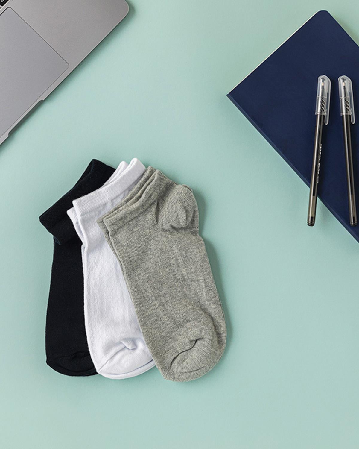 Lupus Чорапи Мъжки 3 Бр., Памучен, Сиво-Бяло, 40-44