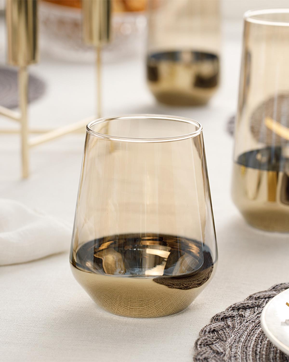 Lydia Чаша 2 бр. Стъкло 425 мл Златен