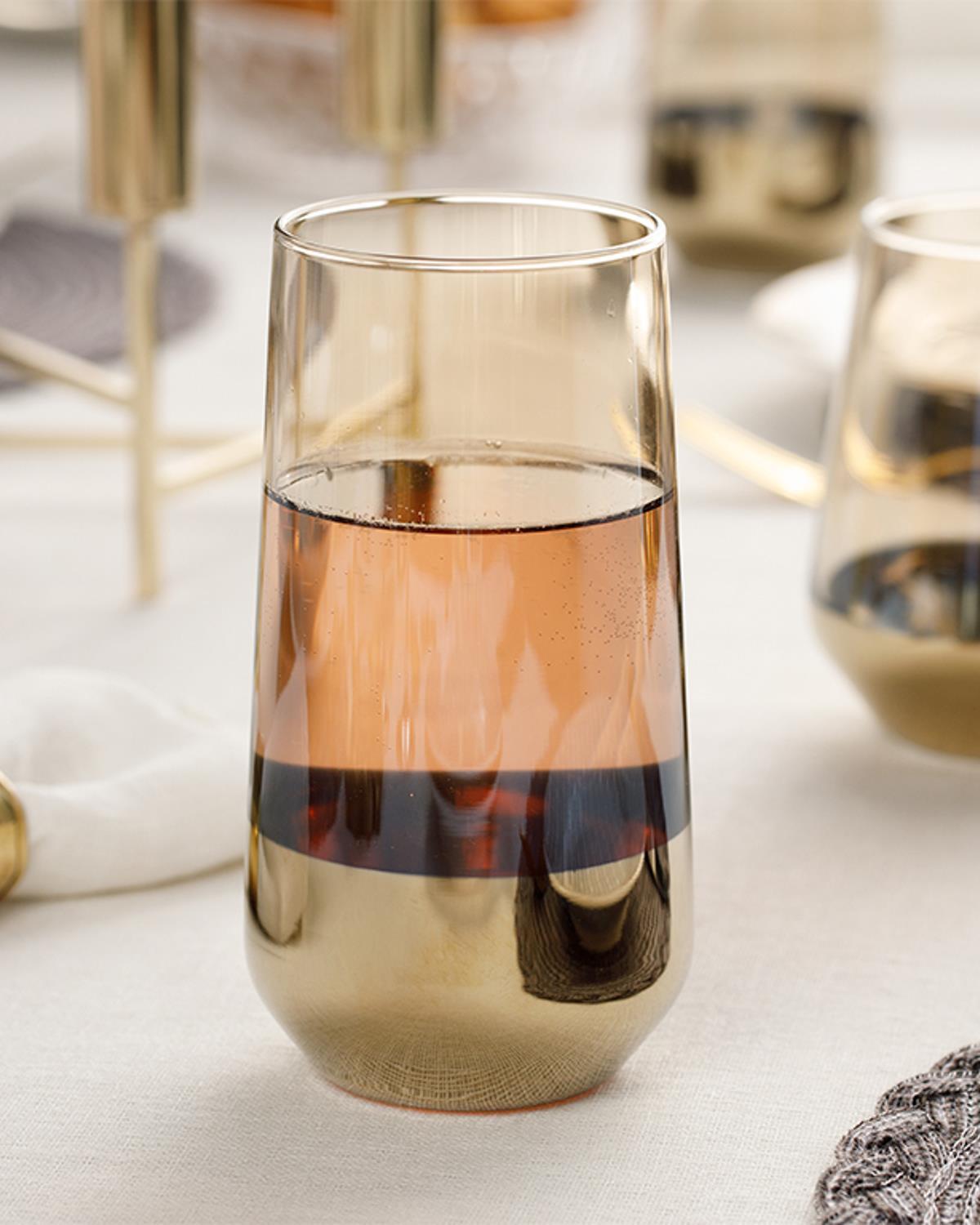 Lydia Чаша 2 бр. Стъкло 470 мл Златен