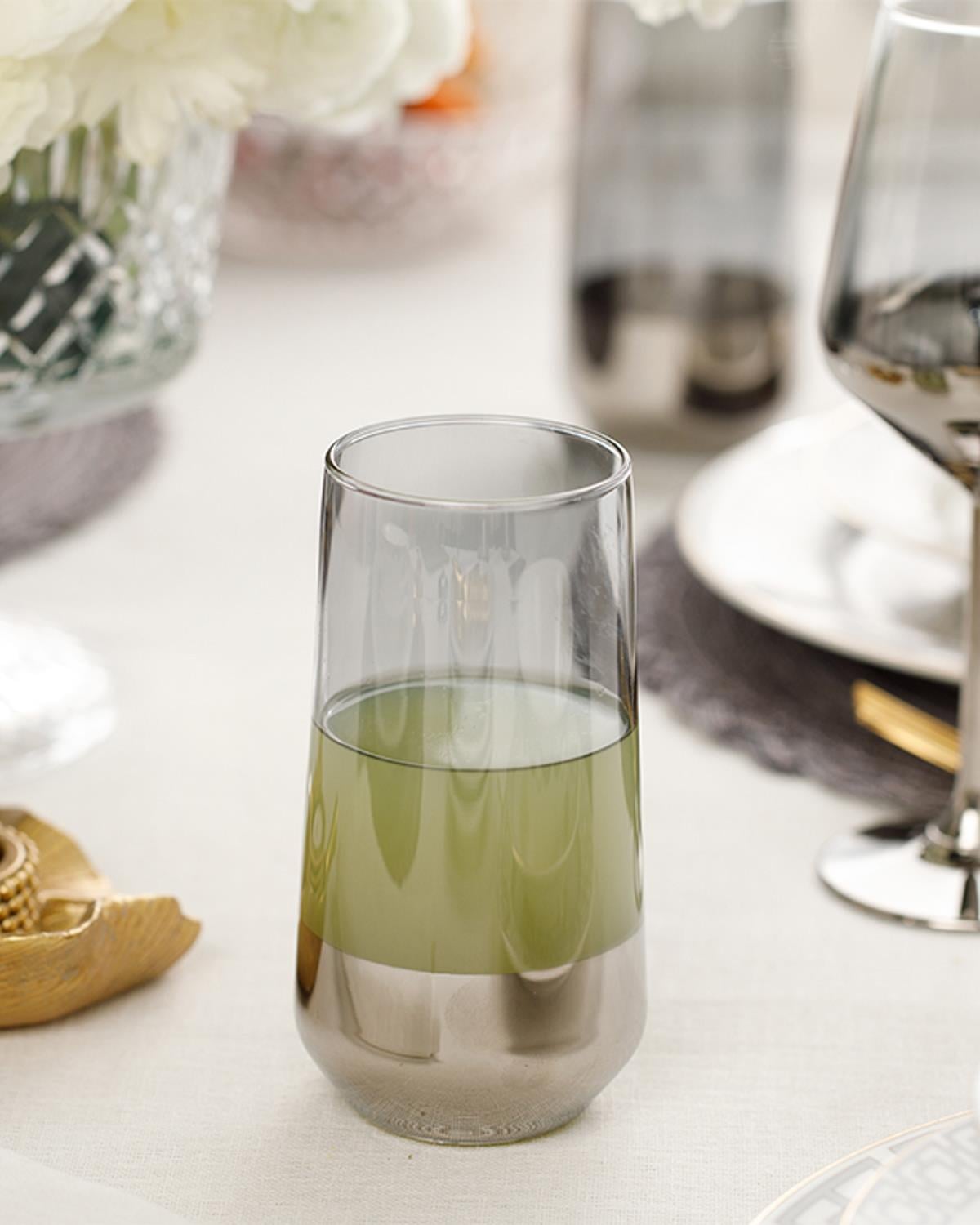 Lydia Чаша За Безалкохолно 2Бр., Стъкло, Сребристо, 470 Ml