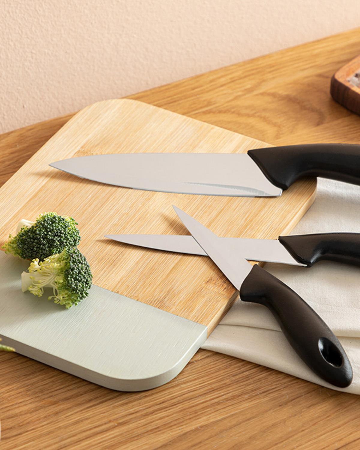 Lydia Сервиз За Ножове 3 Бр., Стоманен, Черно, 9-22-27 Cm