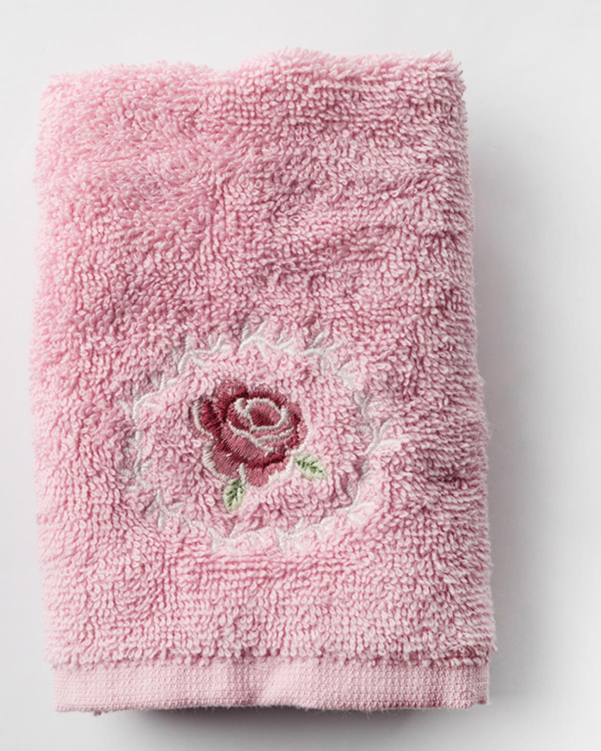 Majestic Rose Кърпа За Ръце С бродерия 30x45 см Розов
