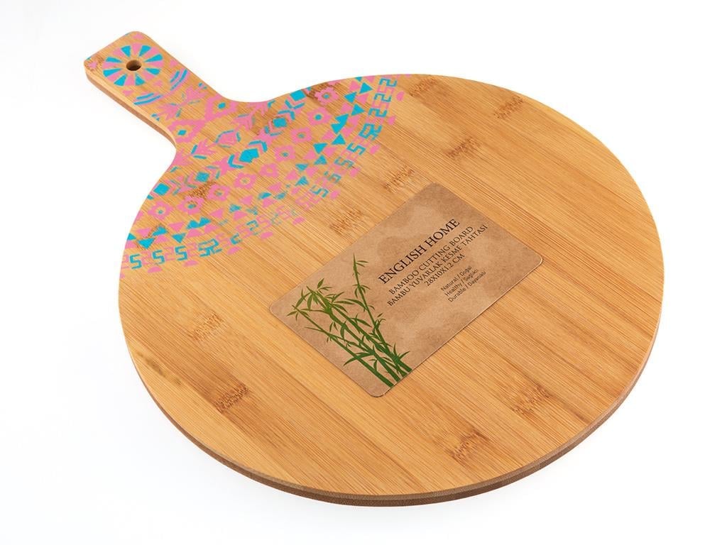 Mandala ДЪСКА ЗА РЯЗАНЕ Кръгла Бамбук Beige