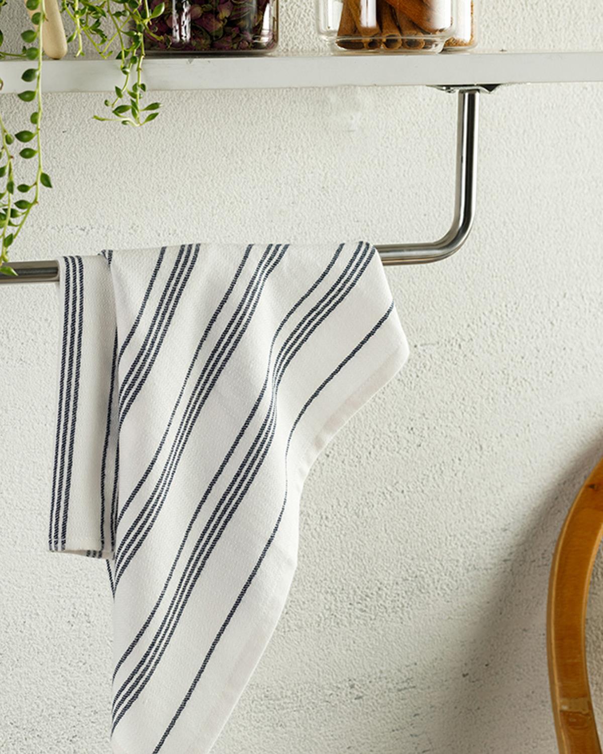Marine Stripe Кърпа За Сушене Памук 40x60 см Червен