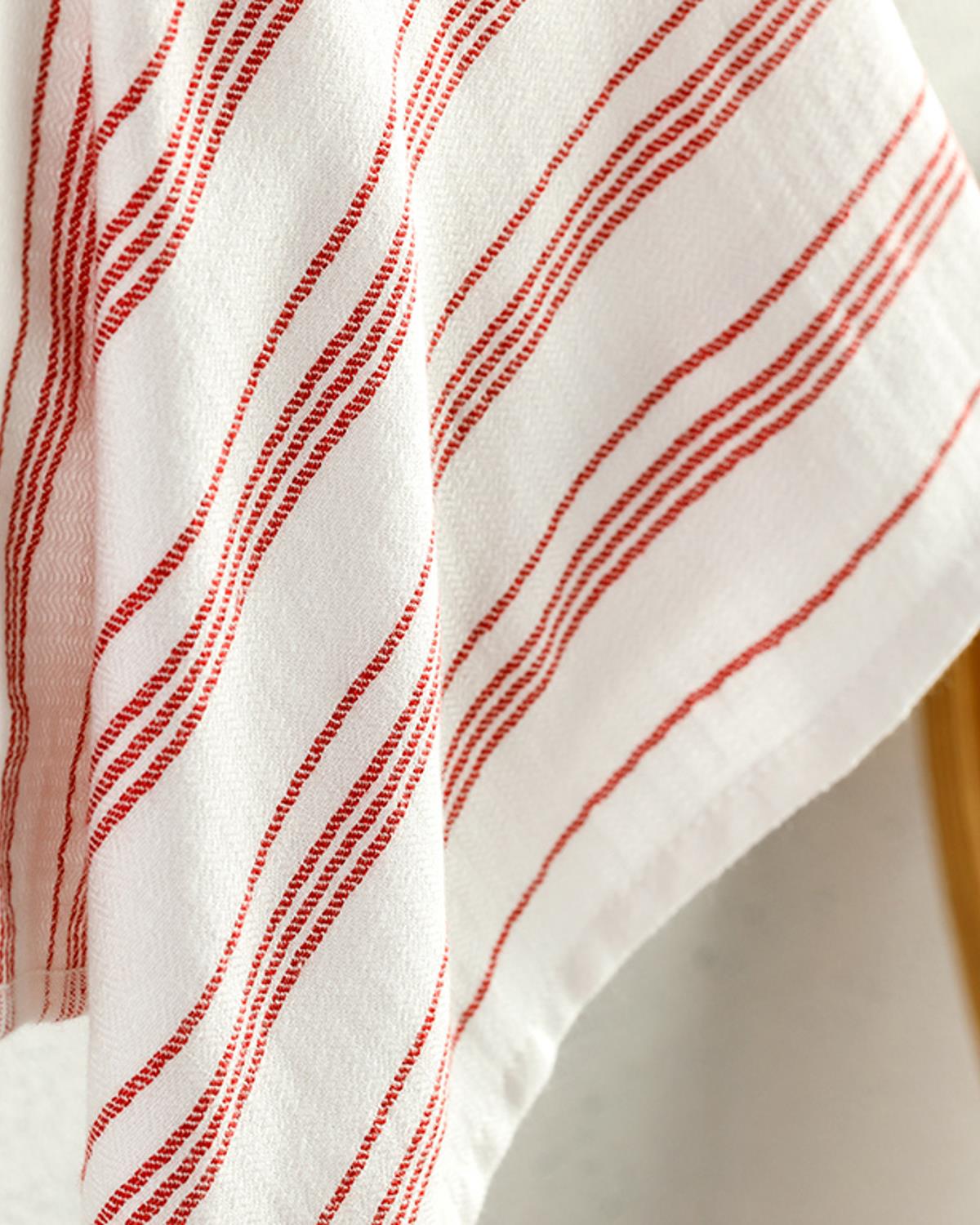 Marine Stripe Кърпа За Сушене Памук 40x60 см Червен