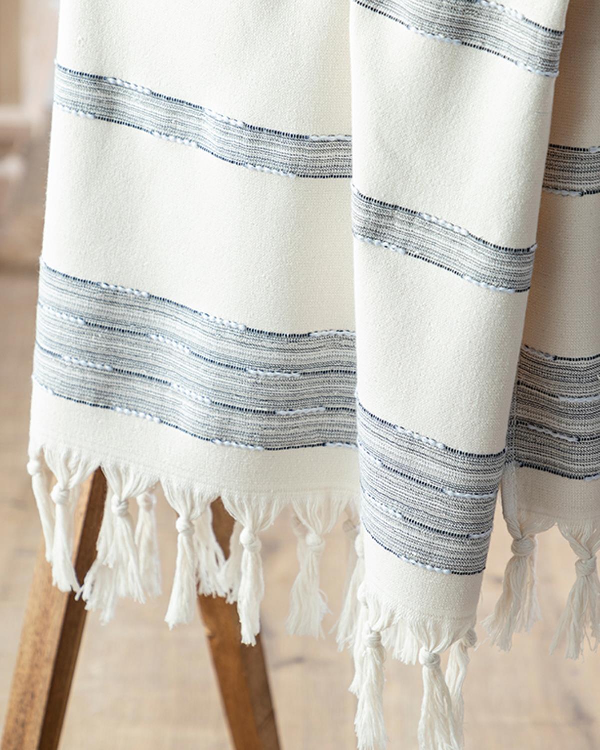 Marine Stripe Кърпа За Лице Памучен 50x80 см Морскосин
