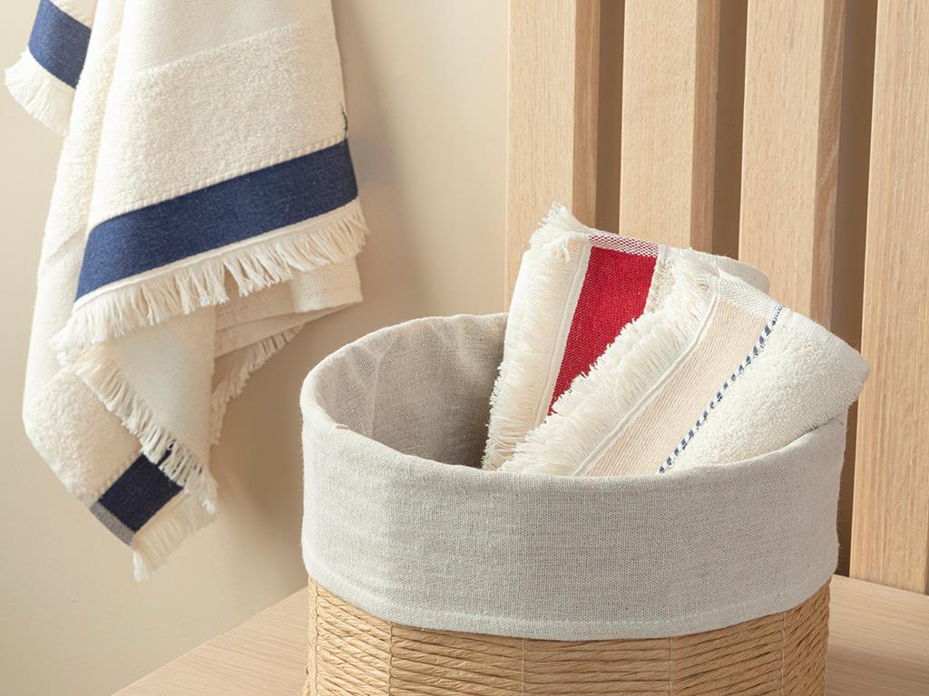 Marine Stripe ХАВЛИЯ ЗА ЛИЦЕ Yıkamalı 50x80 cm Beige