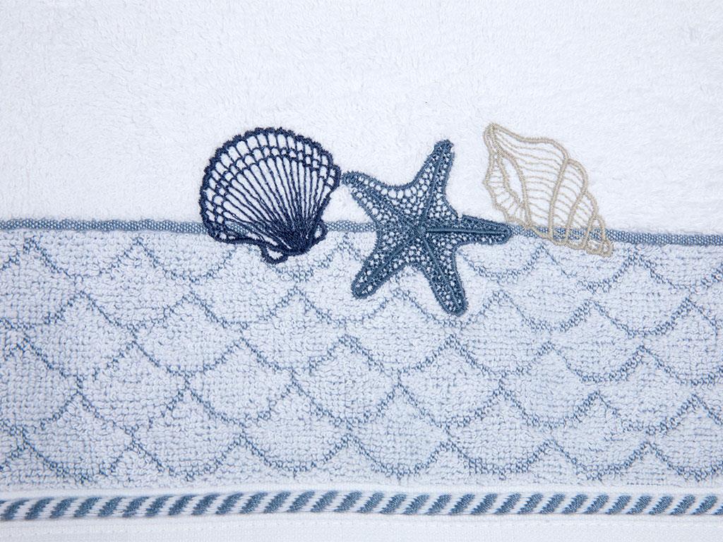 Maritime ХАВЛИЯ ЗА ЛИЦЕ Бродирани 50x80 cm White