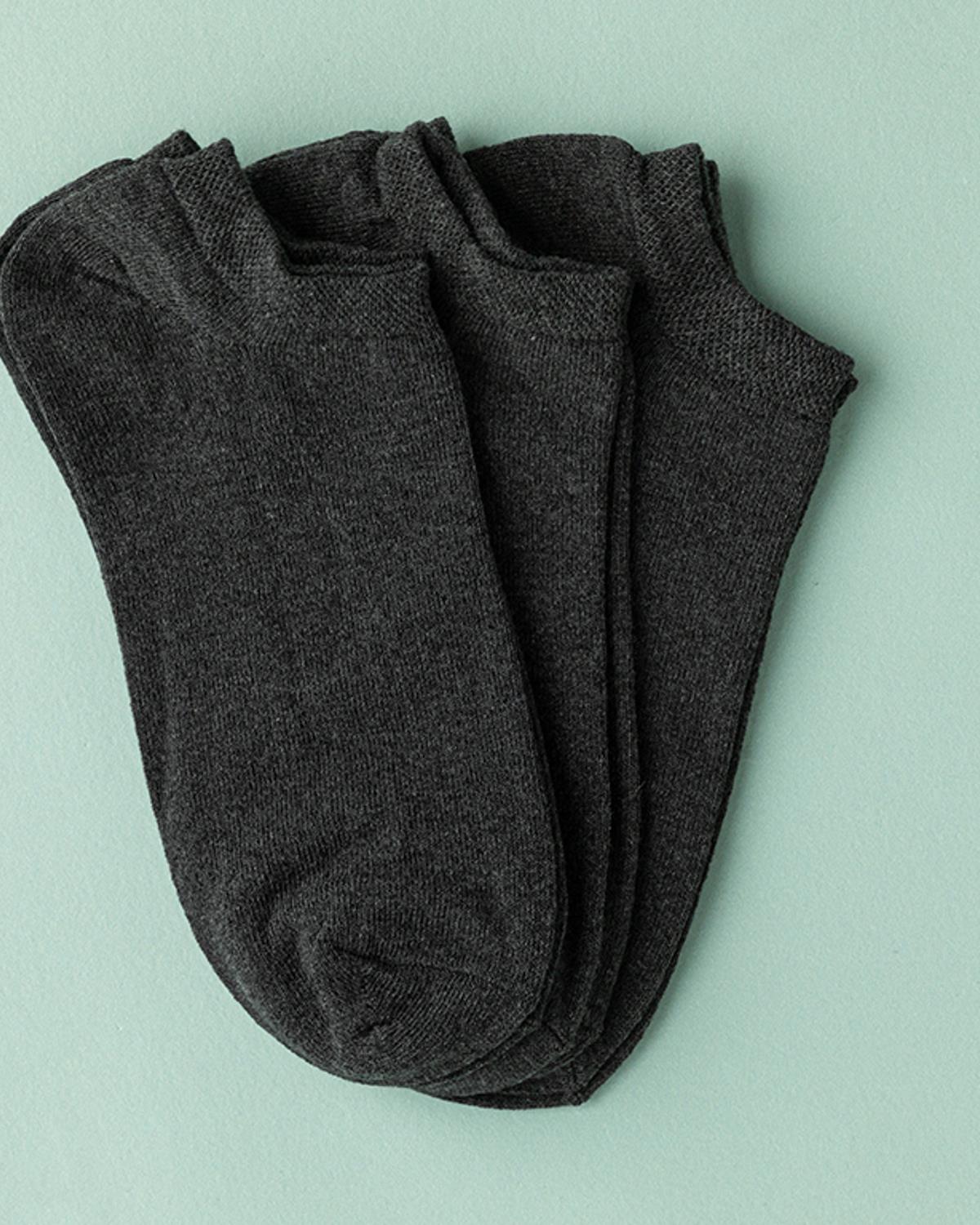 Marvin Чорапи Мъжки 3 Бр., Памучен Полиестер, Антрацит, 40-44