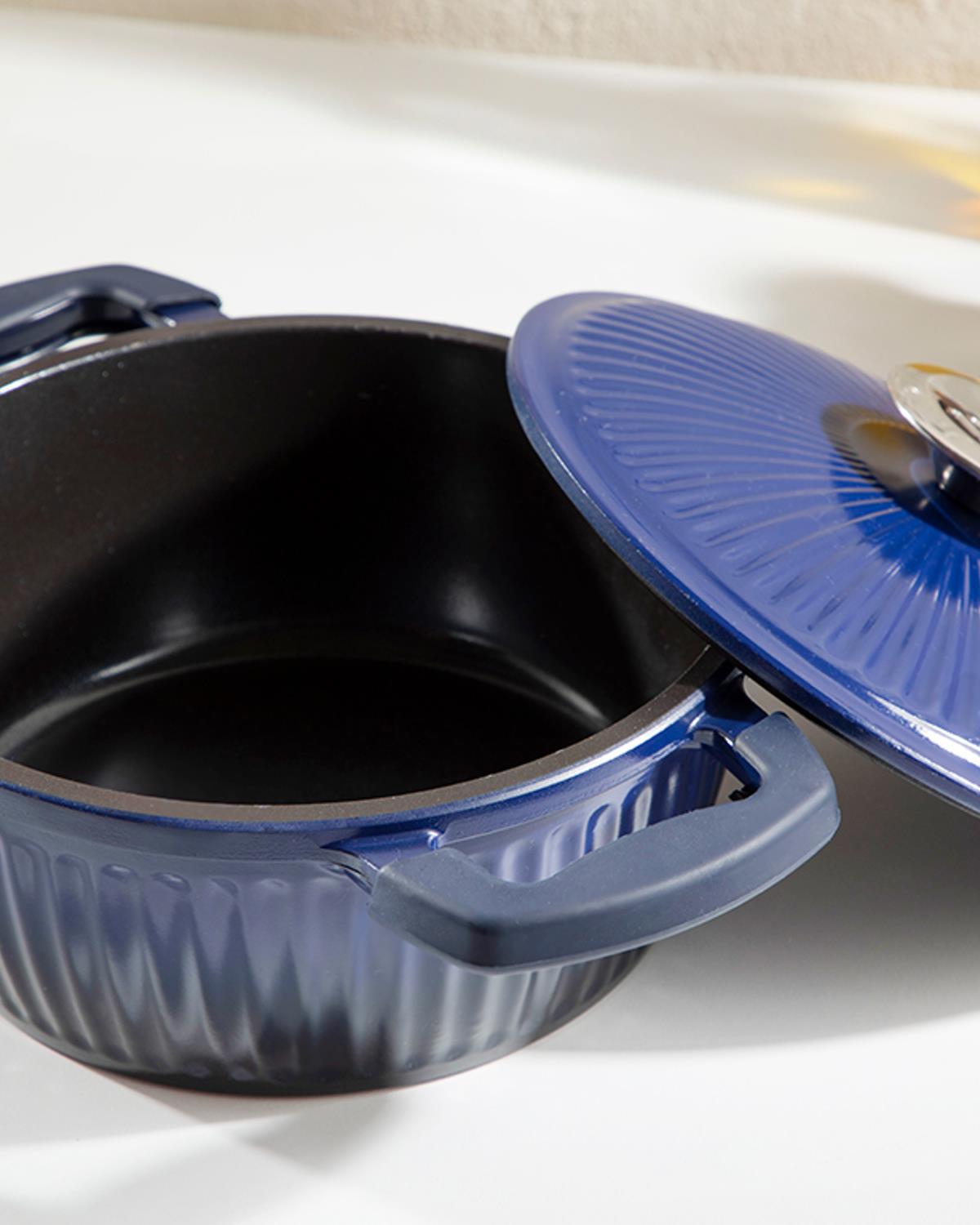 Master Cast Тенджера Дълбок Алуминиева отливка 20 см Морскосин