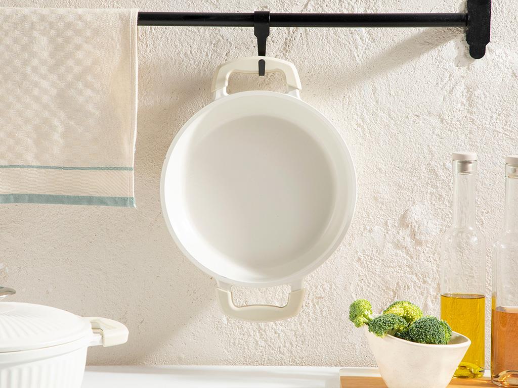 Master Cast Aluminum Casting Shallow Frying Pan 22 cm Cream