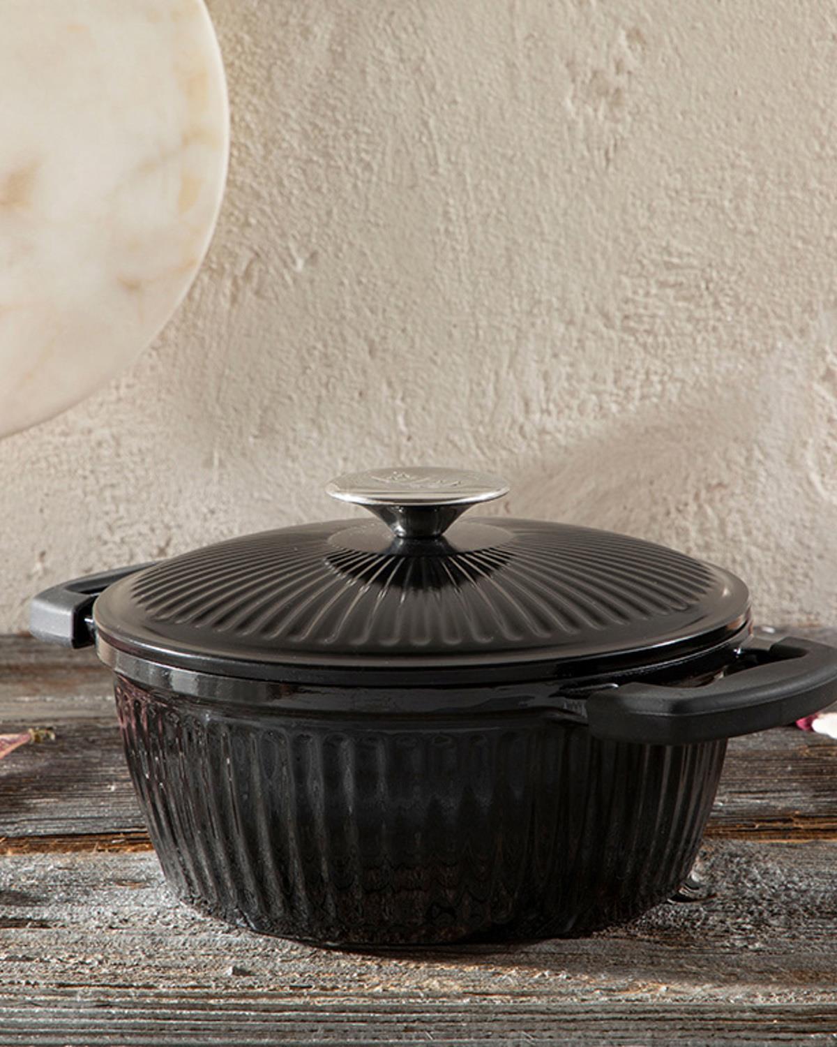 Master Cast Induction Тенджера Дълбока, Алуминиева Отливка, Черно, 20 Cm