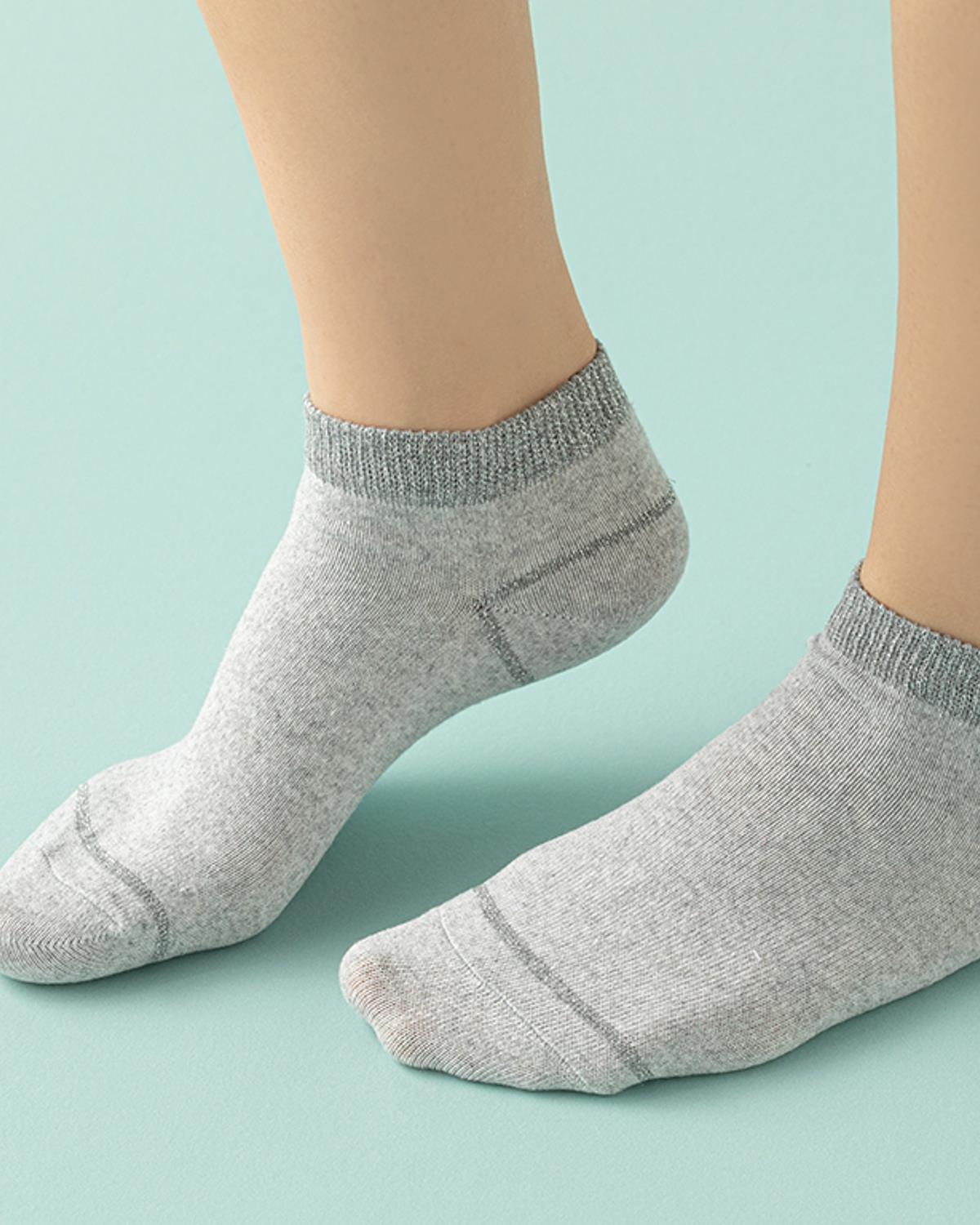 Maya Чорапи Дамски 3 Бр., Памучен Полиестер, Черно-Бяло-Сиво, 36-40