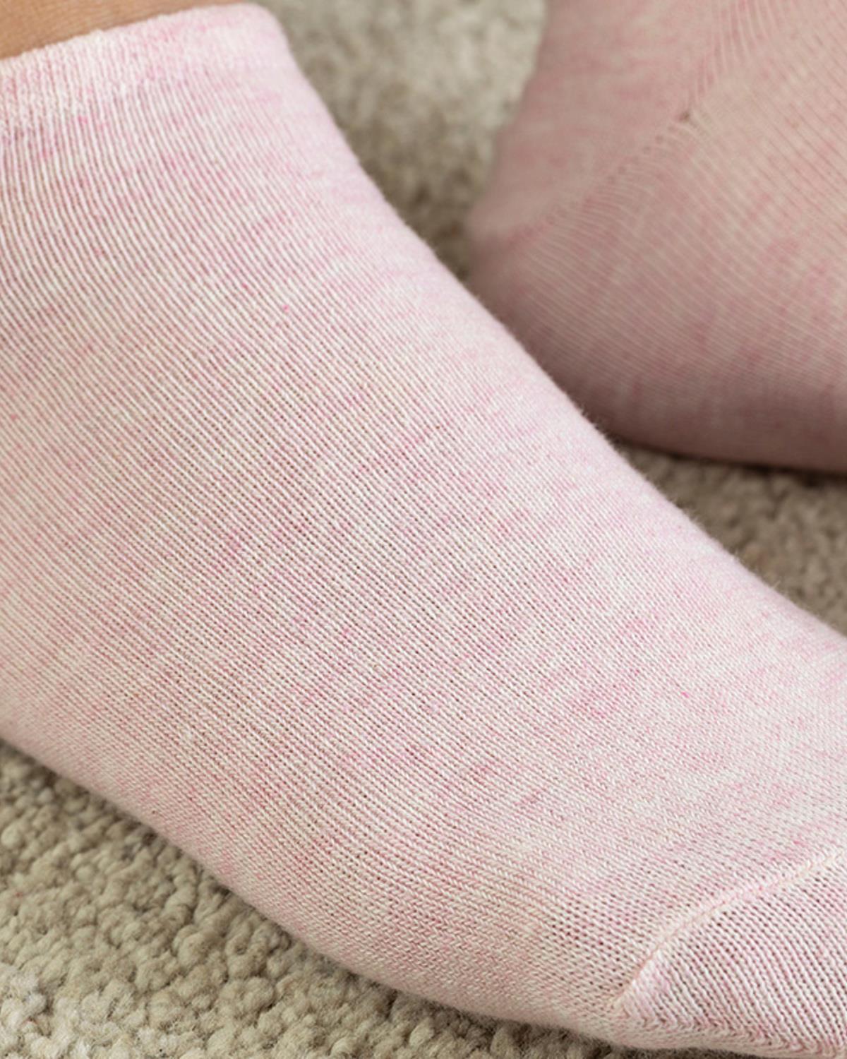 Melissa Къси Чорапи Дамски 2 бр. Памук Стандартен Розов - Бял