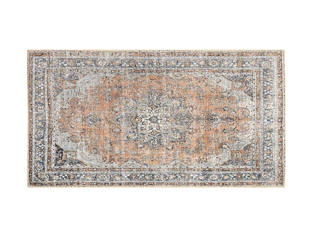 Mica Тъкан 80x150 cm Синьо - тухлено червено