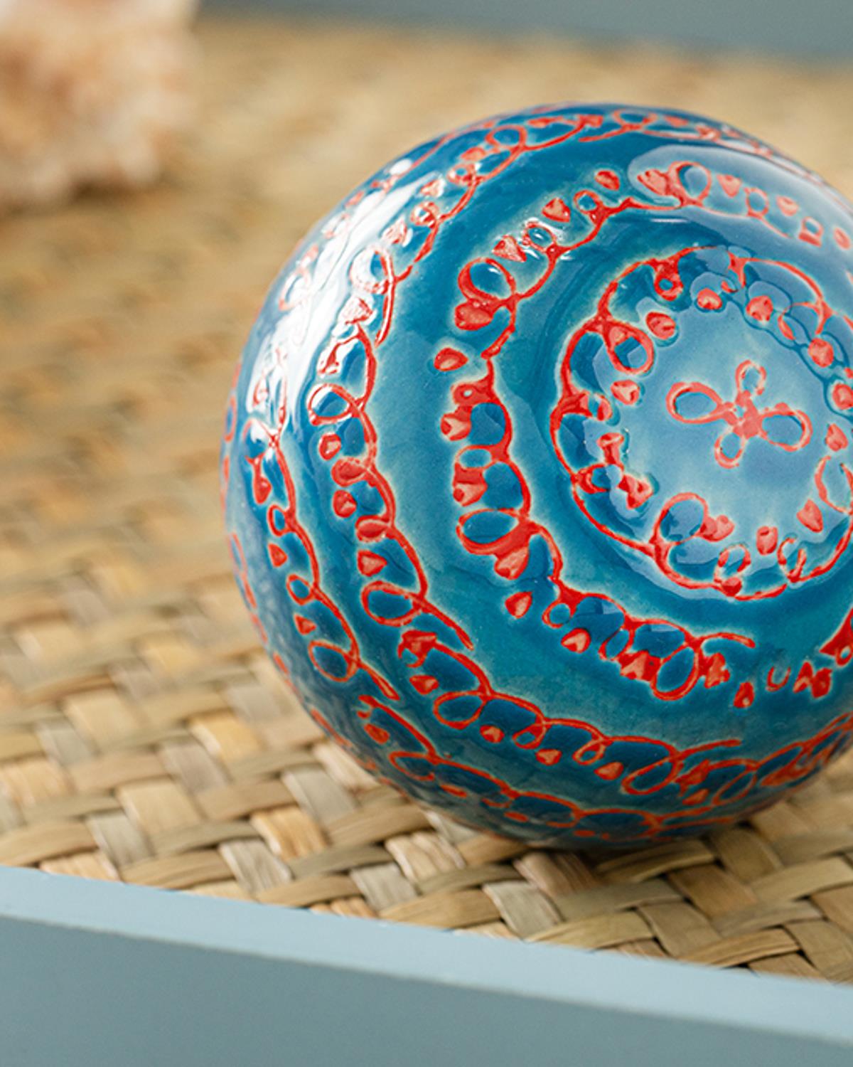 Milla Декоративен Предмет Порцелан, Синьо, 7,5 Cm