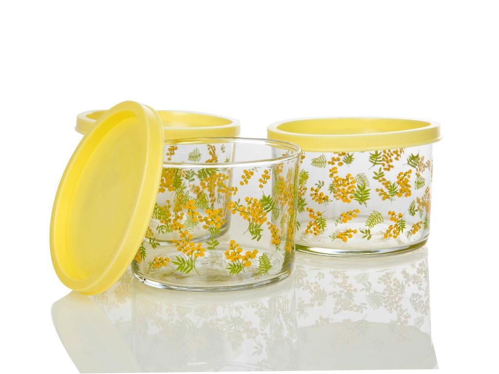 Mimosa КУТИЯ ЗА СЪХРАНЕНИЕ 3 бр. Cam 220 ml Yellow.