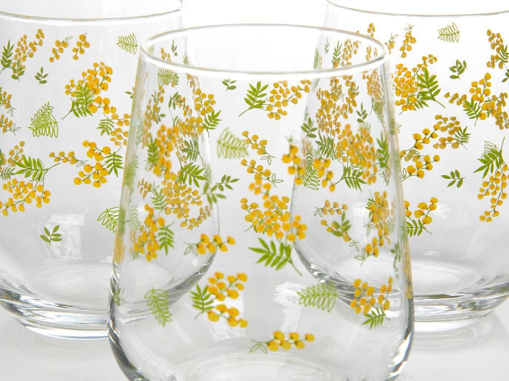 Mimosa ЧАША ЗА БЕЗАЛКОХОЛНО 3 бр. Cam 425 ml Yellow.