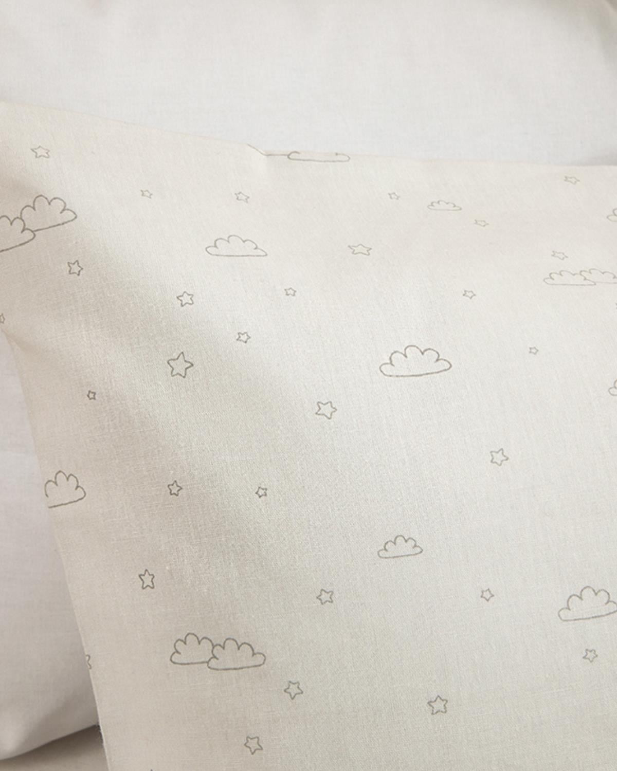 Mini Clouds Бебешка Калъфка За Възглавница Памучен 35x45 см Сив