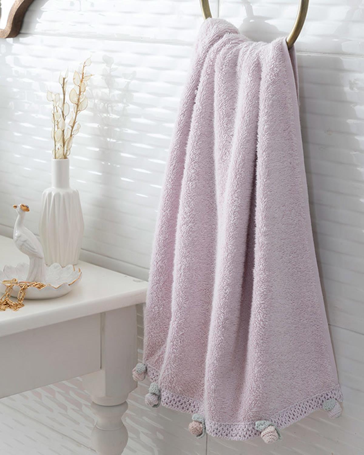 Mini Rose Кърпа За Лице С крошет 50x80 см Светлолилав