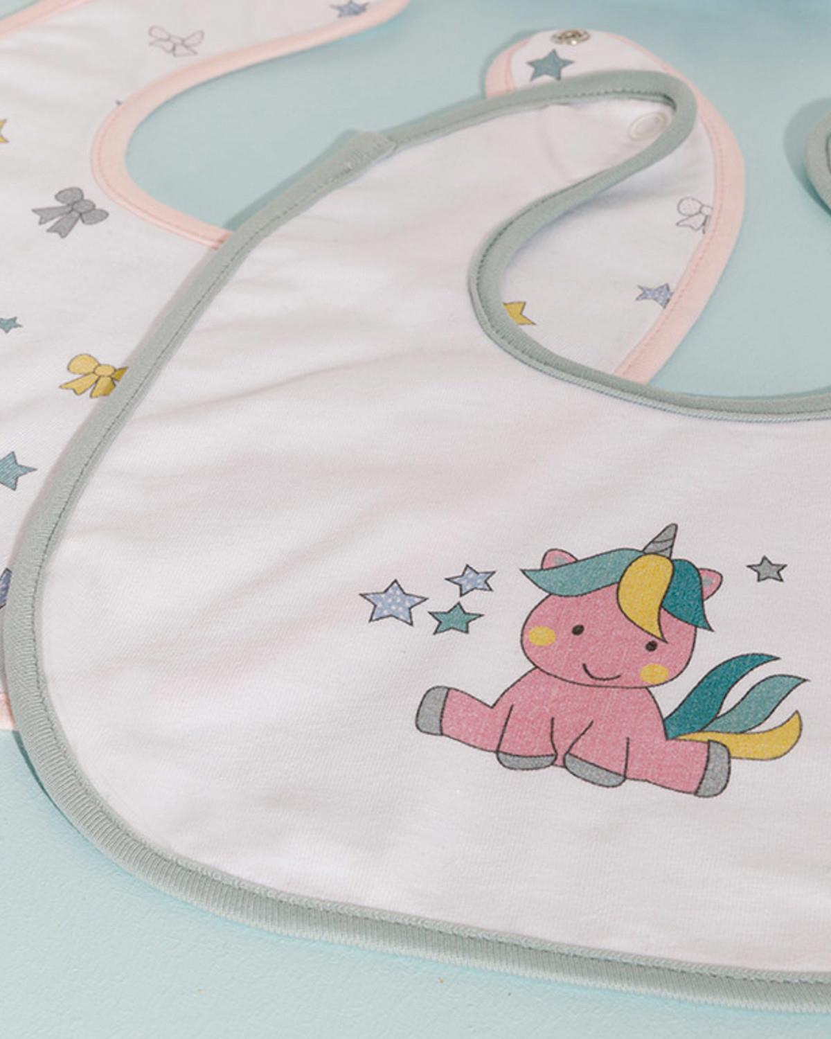 Mini Unicorn Бебешки Лигавник 2 бр. Розов