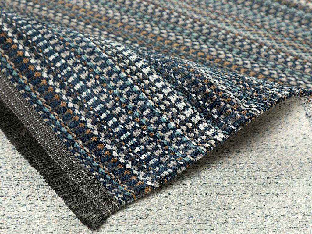 Modern Chic Chenille anti slip Carpet 160x230 cm Dark Blue