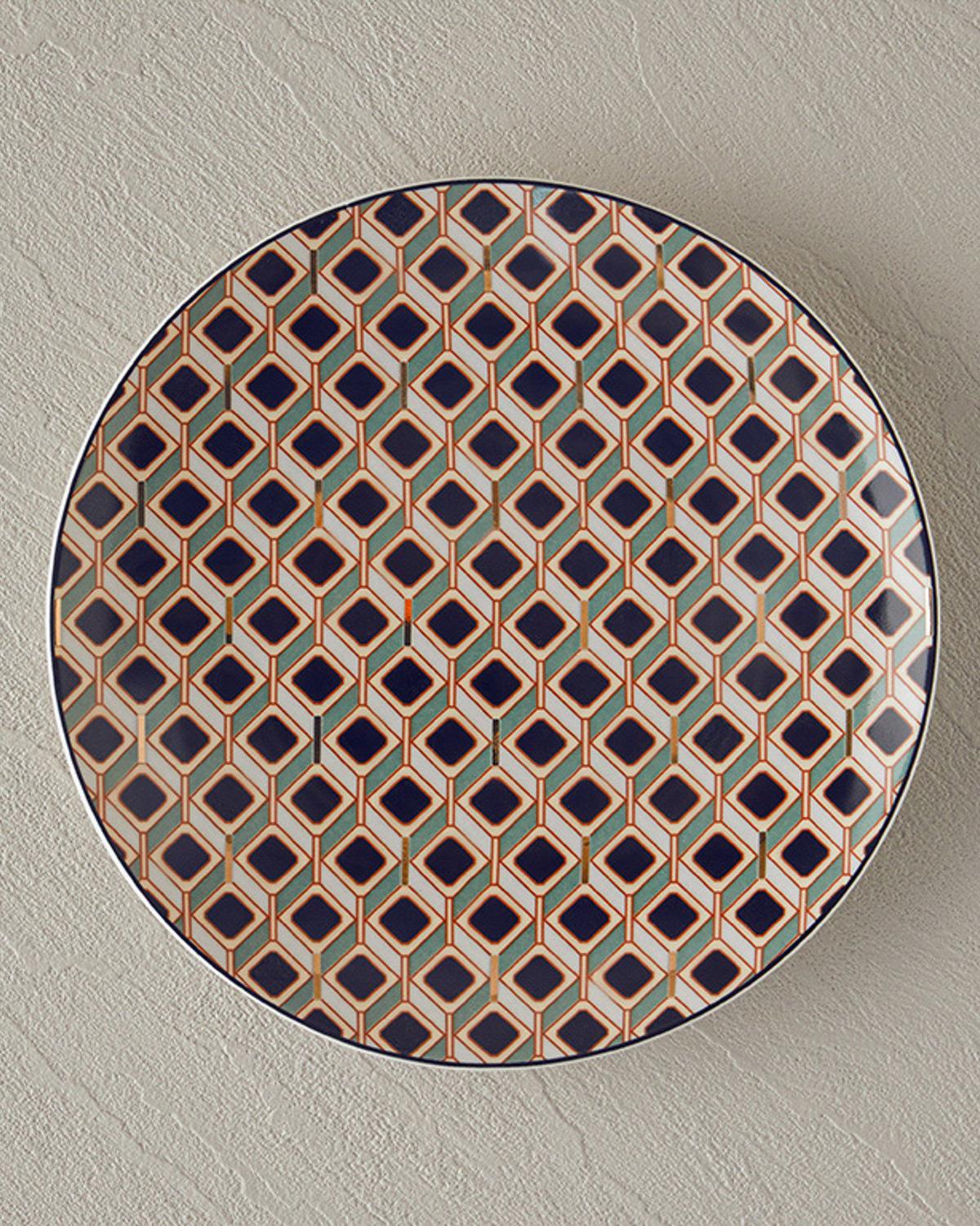 Modern Cube Чиния За Торта Костен порцелан 20 см Зелен