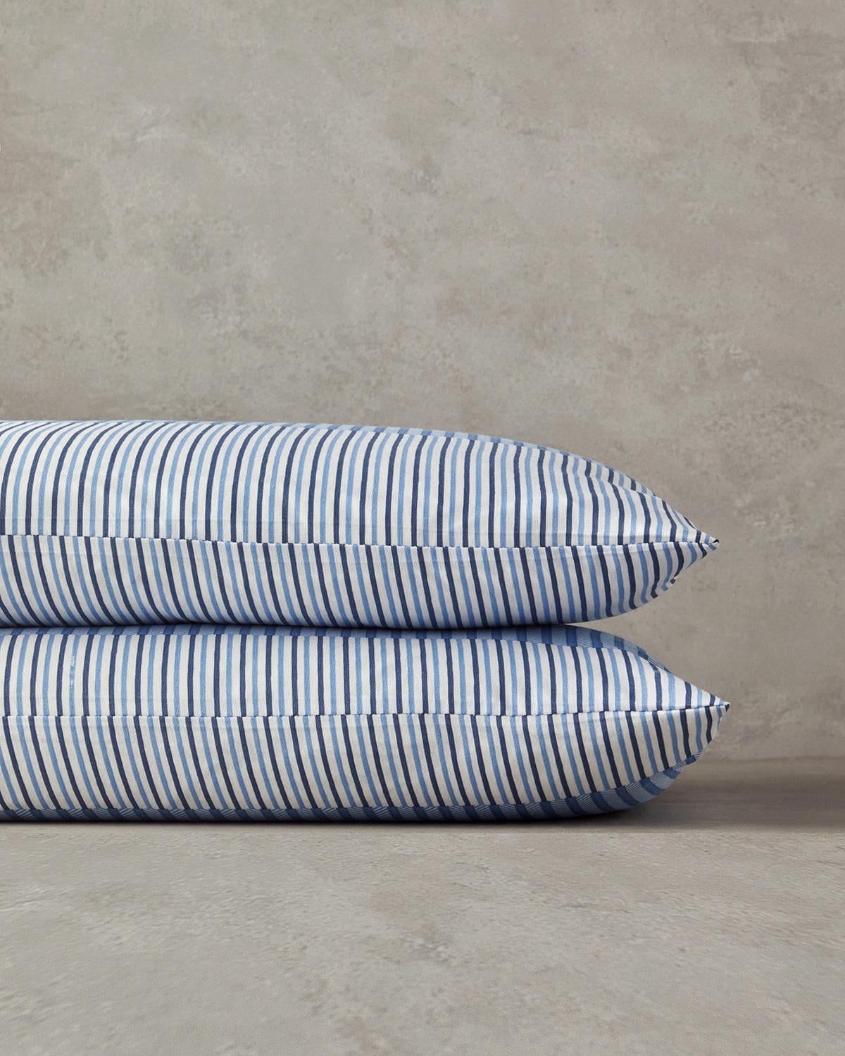 Modern Strip Калъфка За Възглавница 2 бр. Лесно за гладене 50x70 см Син