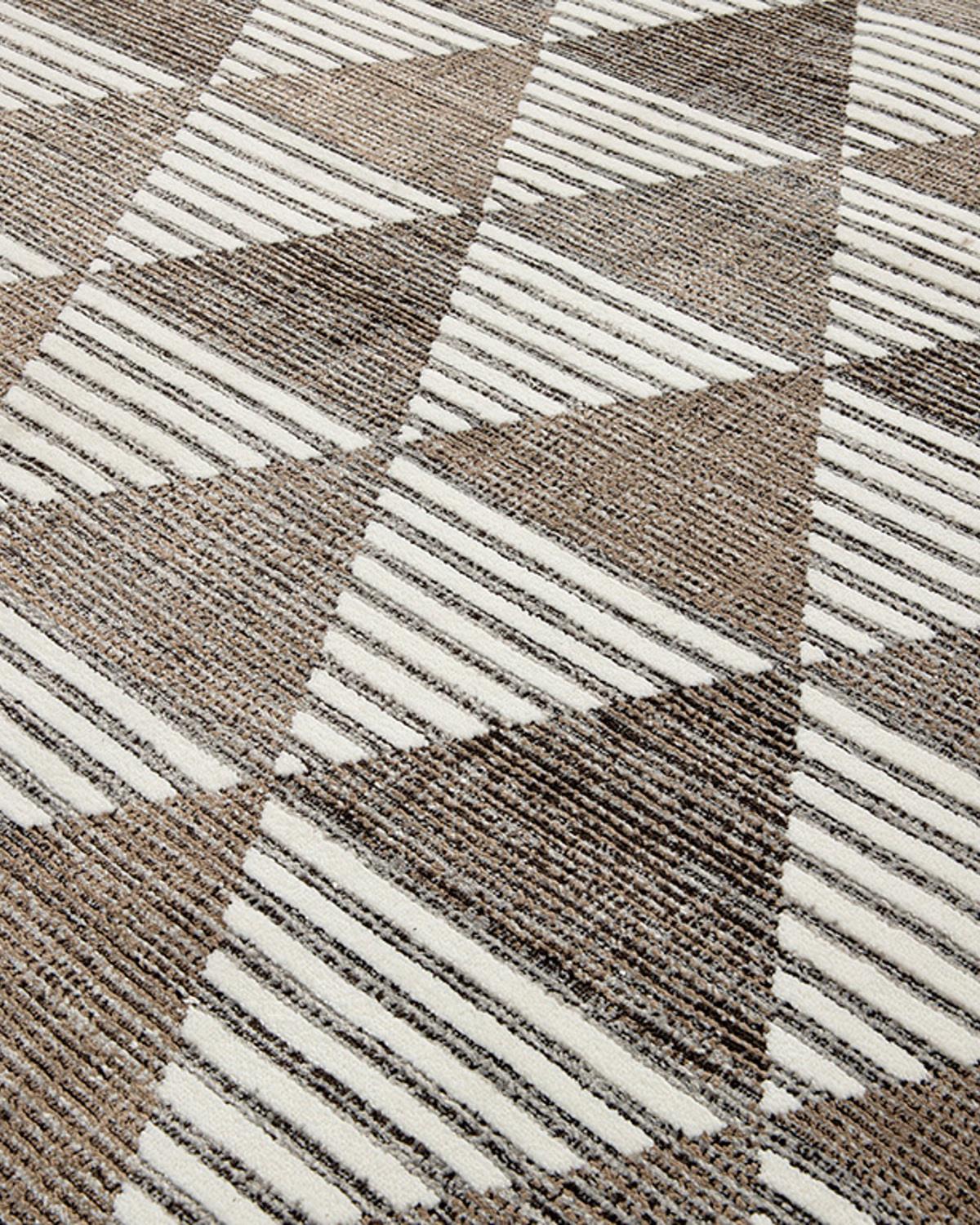 Modest Grid КИЛИМ Тъкан 200x290 cm Gray