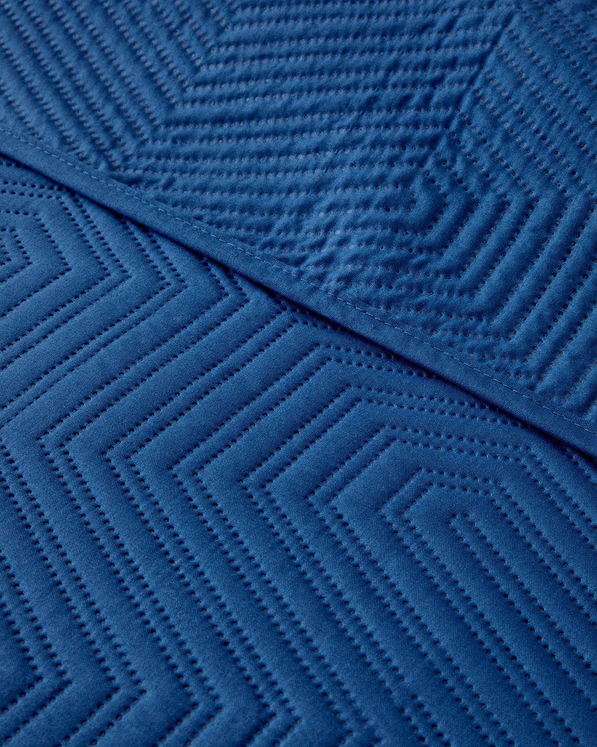 Modish Комплект Кувертюра За Легло Двоен Многофункционален 200x220 см Морскосин