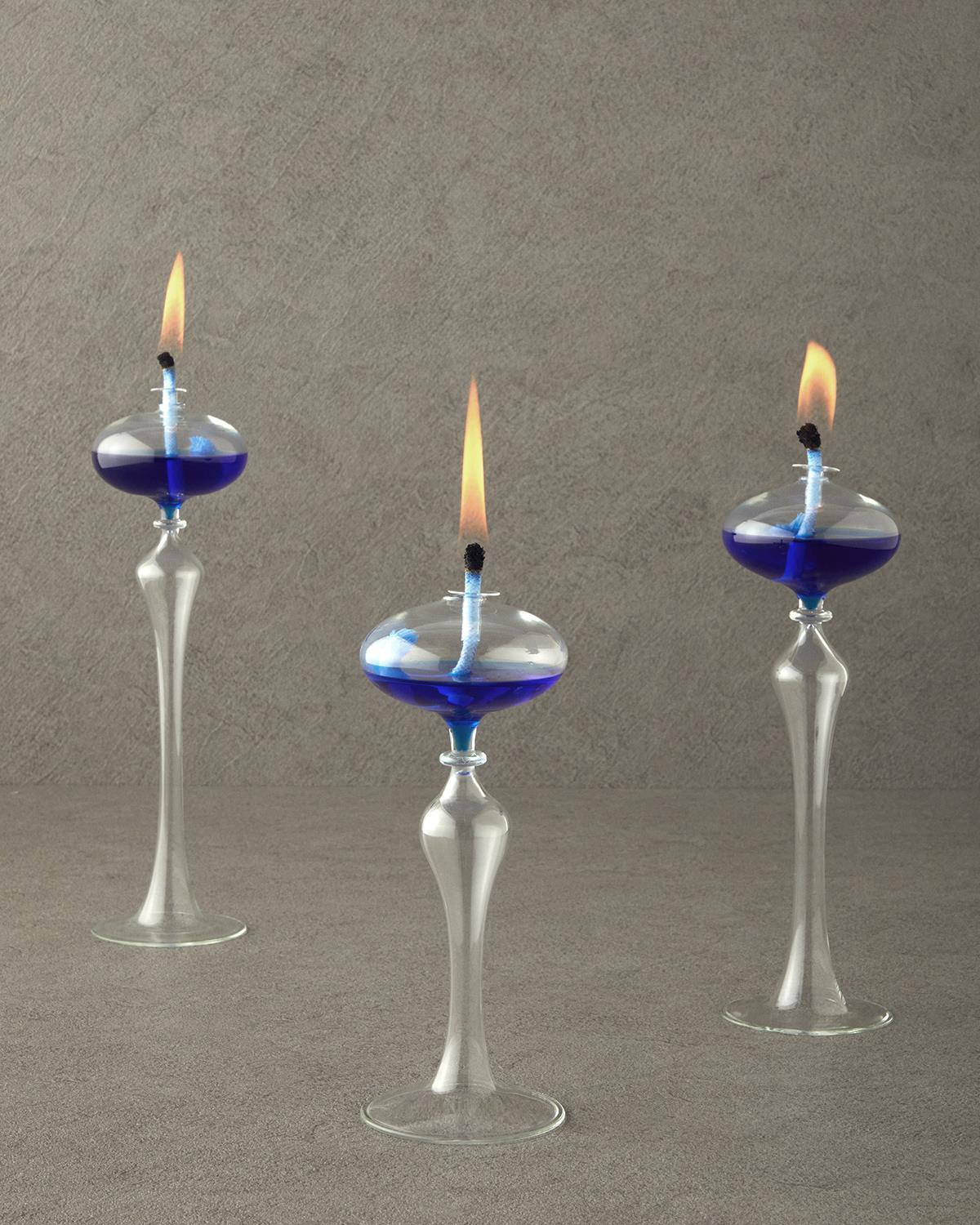 Moonlight Кандило 3 бр. Стъкло 8x20 cm Прозрачен