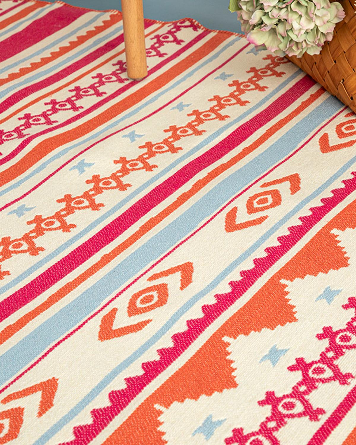 Multi Colors Килим Тъкан 120x180 см Червен