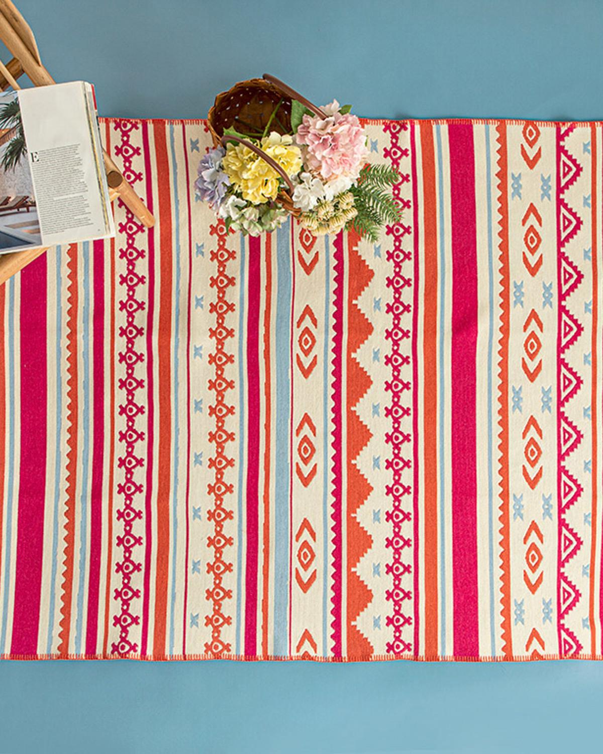 Multi Colors Килим Тъкан 120x180 см Червен