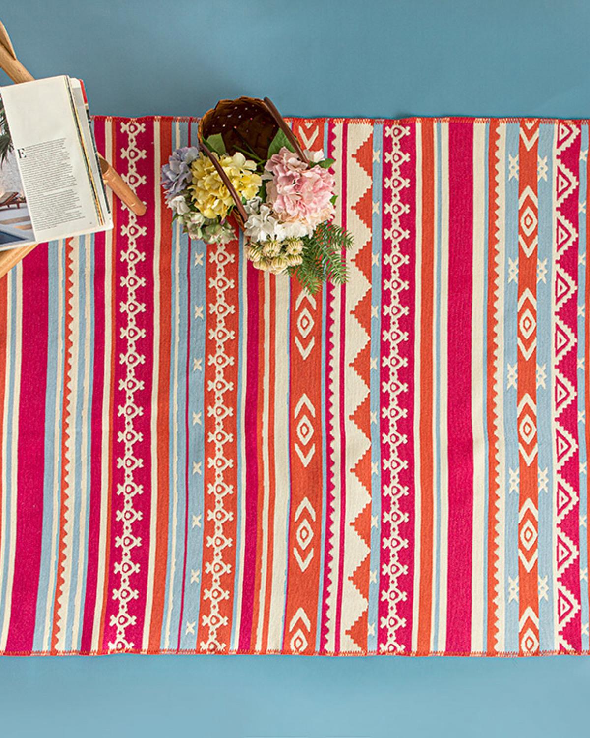 Multi Colors Килим Тъкан 120x180 см Червен