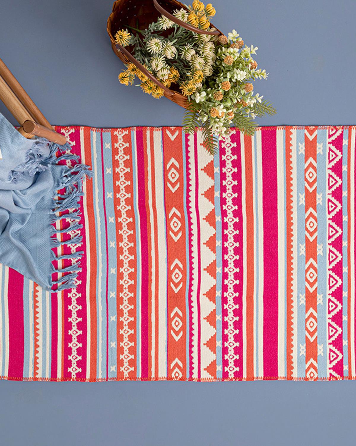 Multi Colors Килим Тъкан 80x150 cm Червен