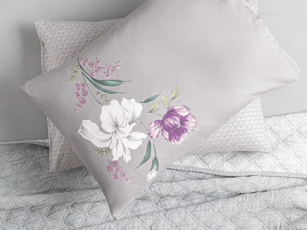 Mystic Iris Калъфка За Възглавница 2 бр. Памучен 50x70 см Сив
