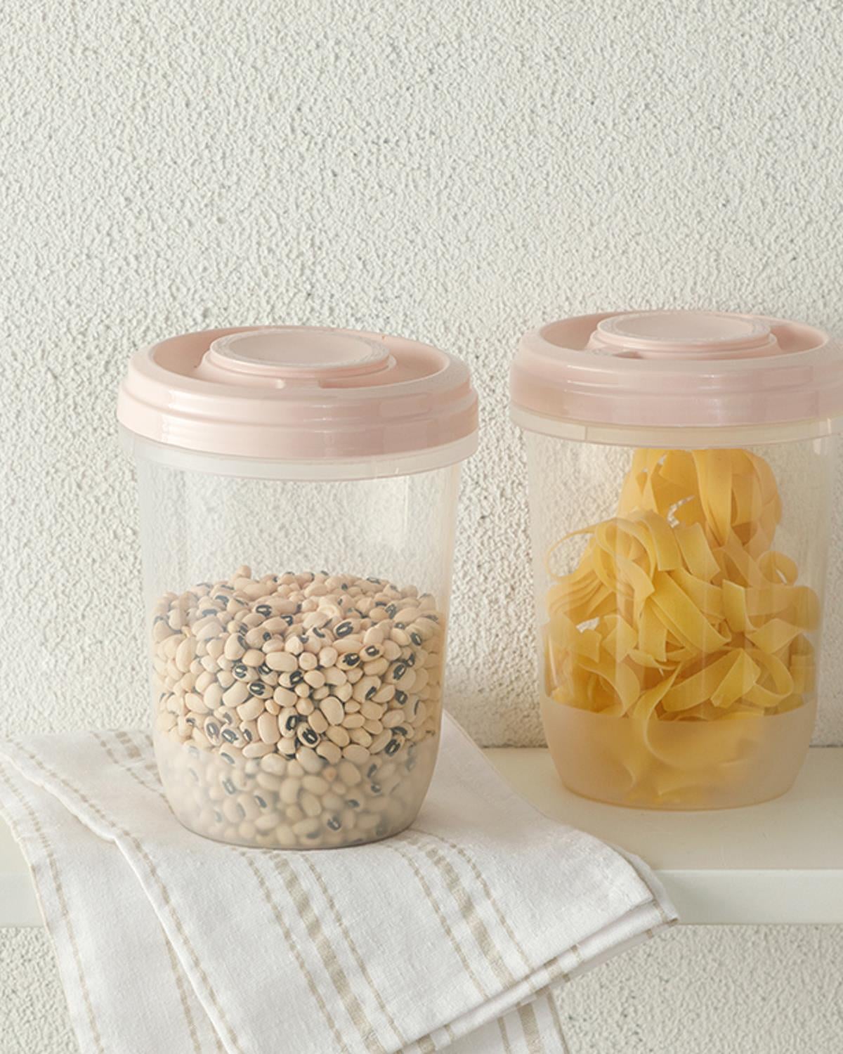 Navy Комплект Кутии За Съхранение 2 бр. Пластмаса 1000 мл Пудра