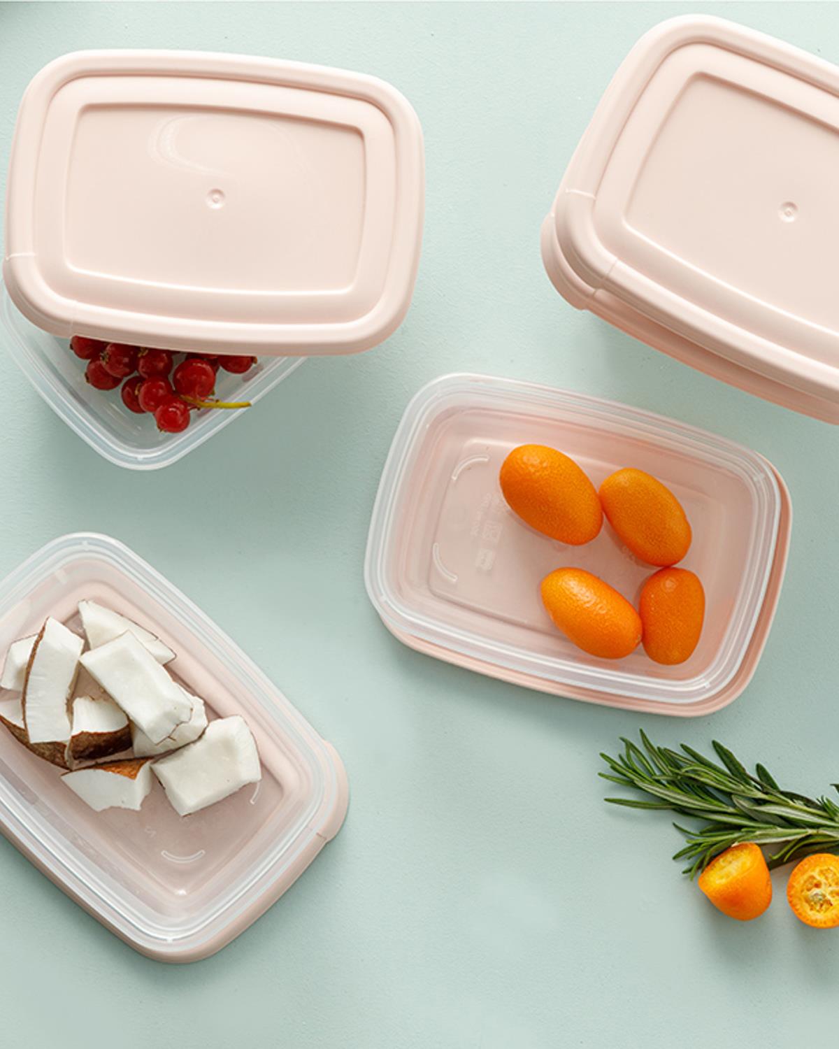 Navy Комплект Кутии За Съхранение 3 бр. Пластмаса 300 мл Пудра