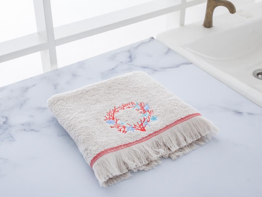 Nefina ХАВЛИЯ ЗА ЛИЦЕ Бродирани 50x80 cm Light Beige