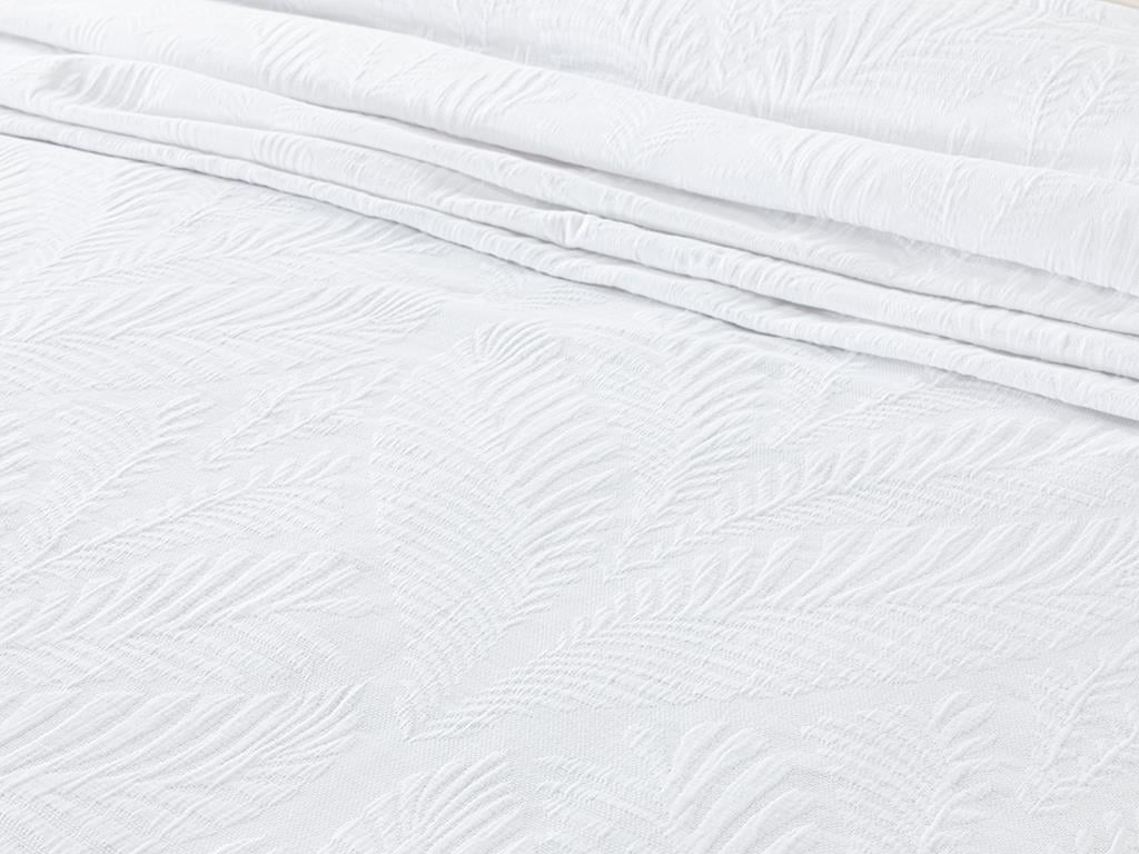 Nervure  ПОКРИВКА ЗА ЛЕГЛО К Голям размер Kabartma Jakar 260x280 cm White