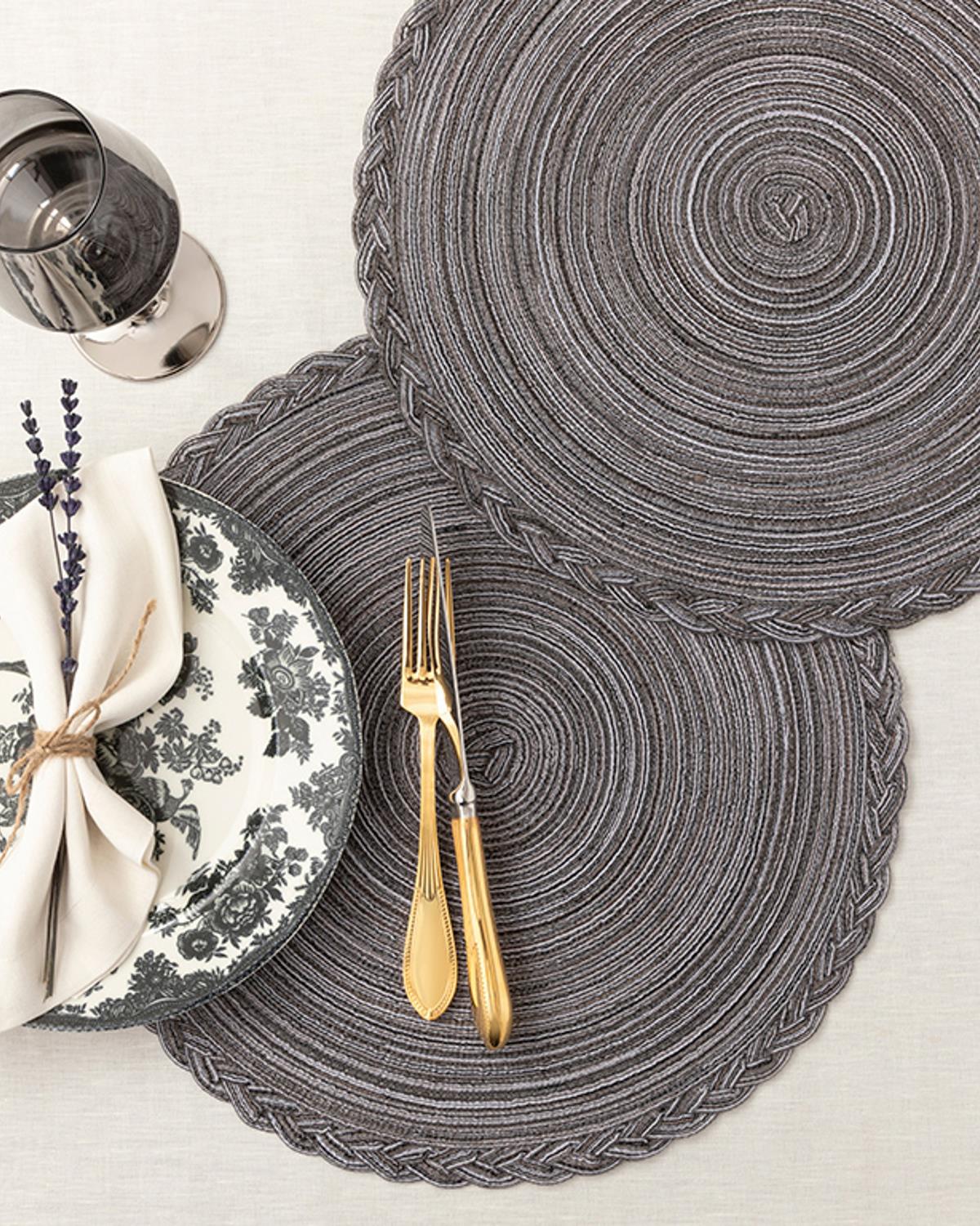 Nila Американзки Сервиз 2Бр., Полиестер, Кафяво, 38 Cm