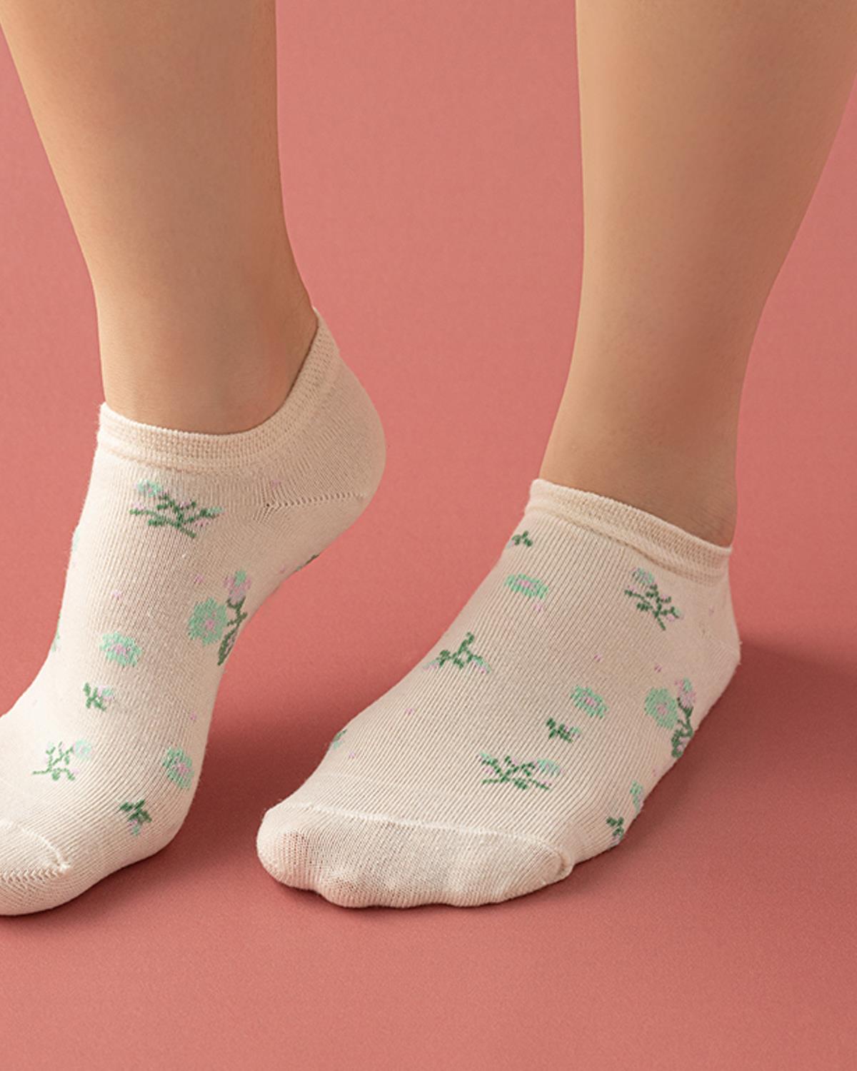 Noa Чорапи Дамски Единичен, Памучен, Екру, 36-40