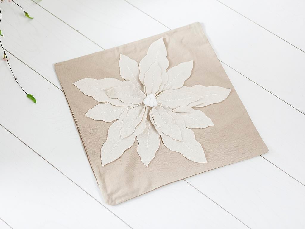 Noelle ВЪЗГЛАВНИЦА Бродирани 40x40 cm Beige