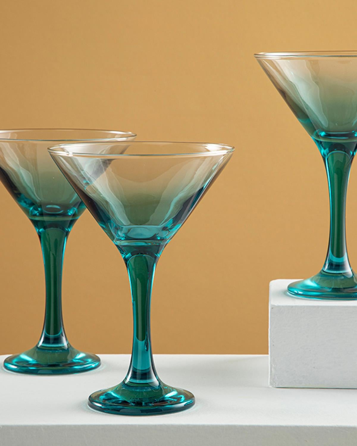 Norma Cup 3 Бр., Стъкло, Тюркоаз, 175 Ml