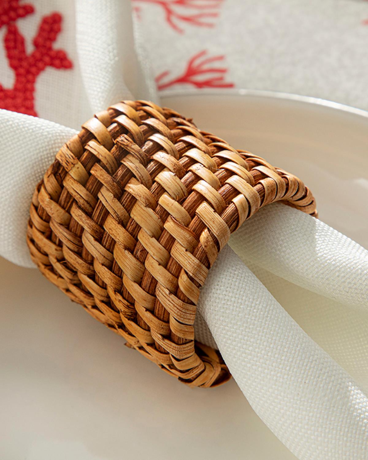 Nude Пръстен За Салфетки Rattan, Светлокафяво., 5 X 5 Cm