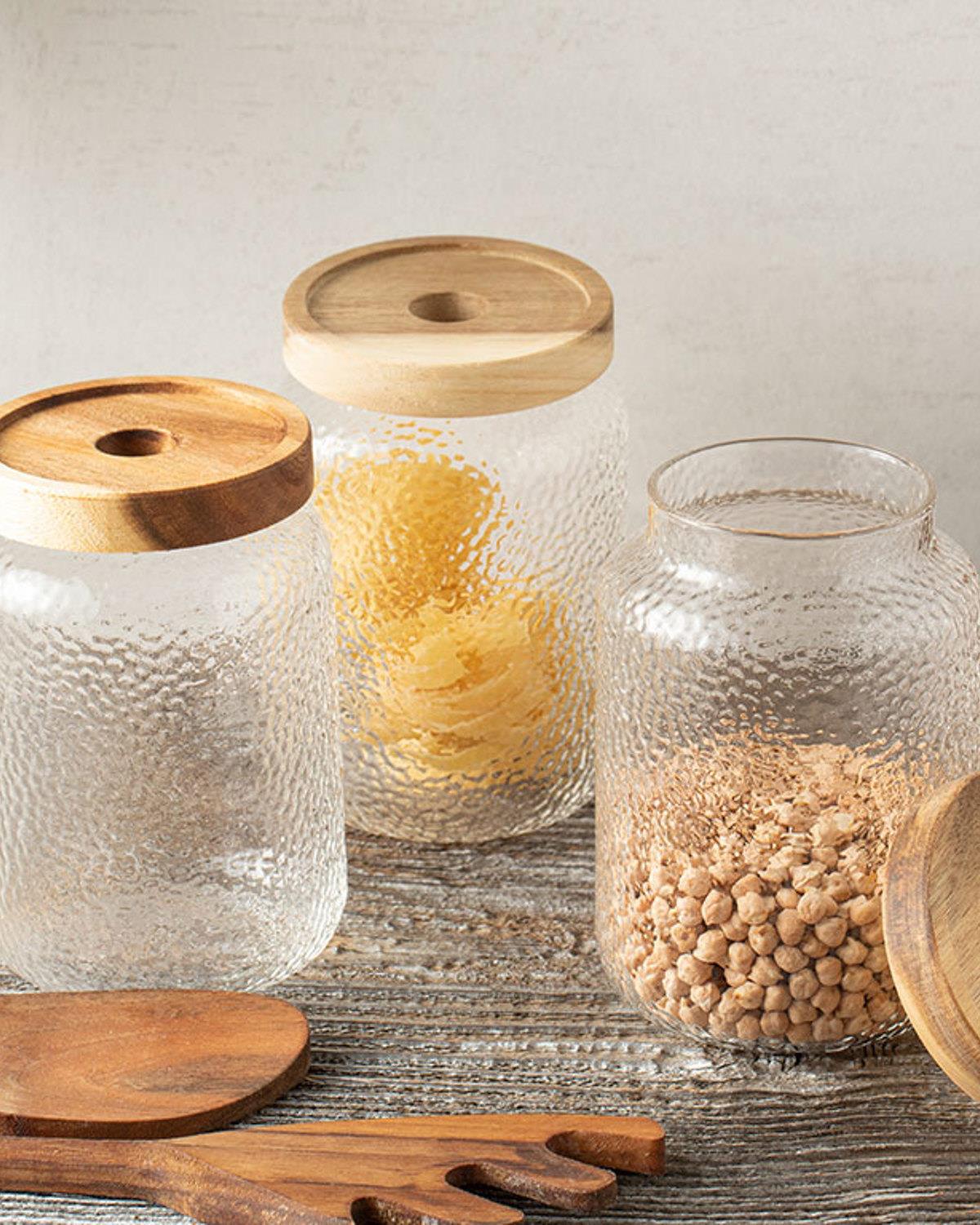 Oasis Буркан 3 бр. Боросиликат 700 мл Прозрачен