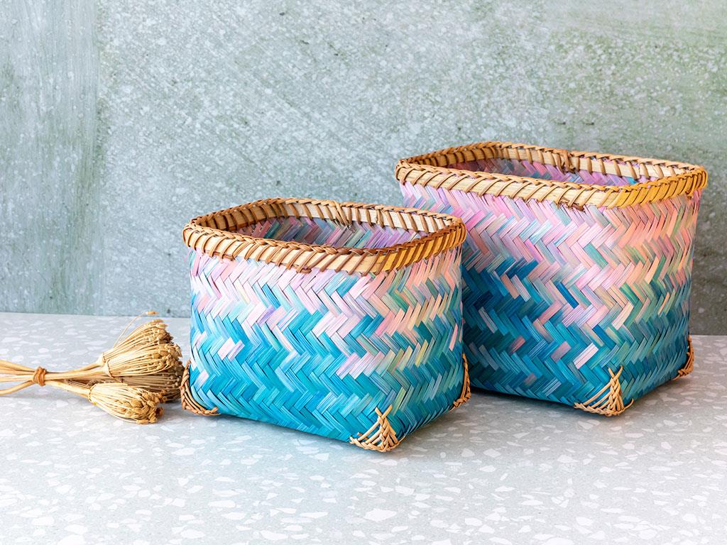 Ocean Blue Basket 28X22X20 cm Blue