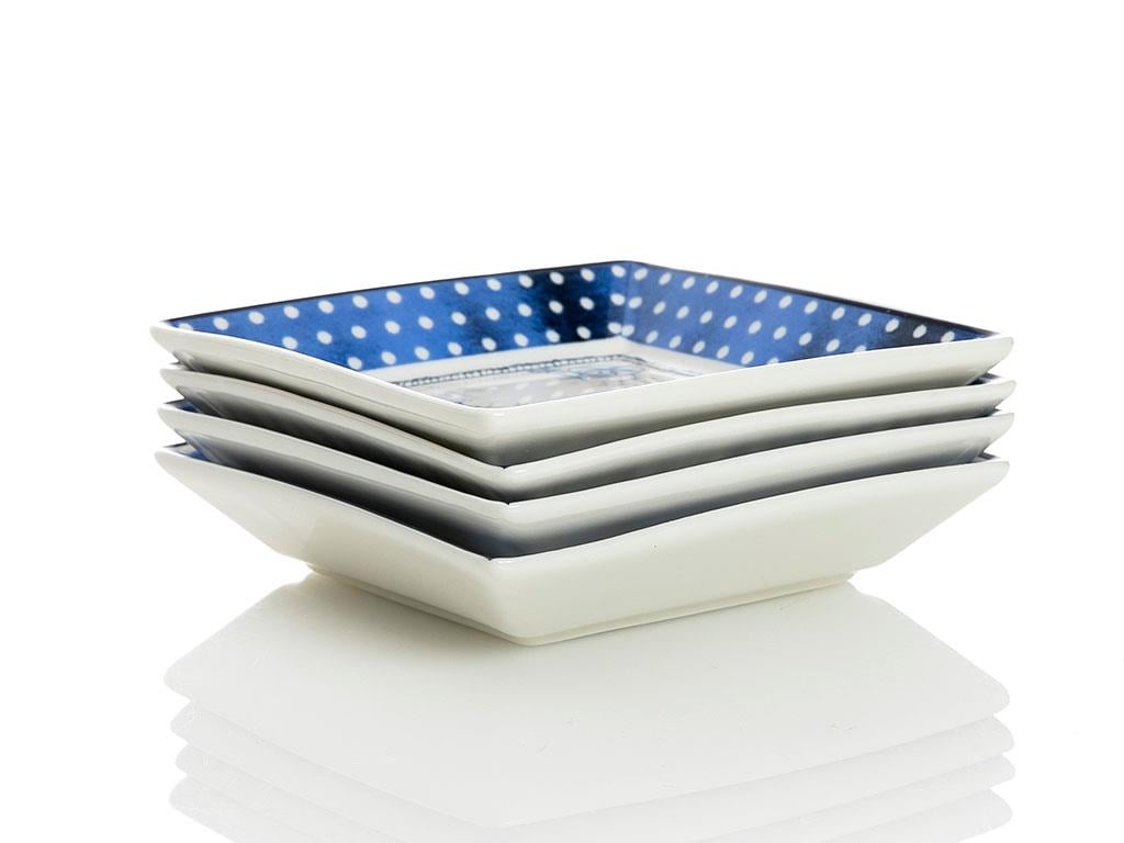 Ocean Blue 4 Set Bone China 12 cm BLUE..