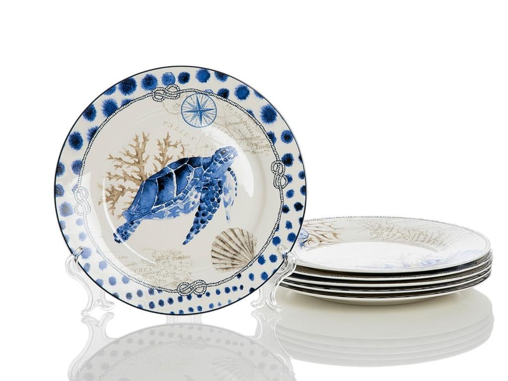 Ocean Blue 6 комплект Bone China 20 cm СИН..