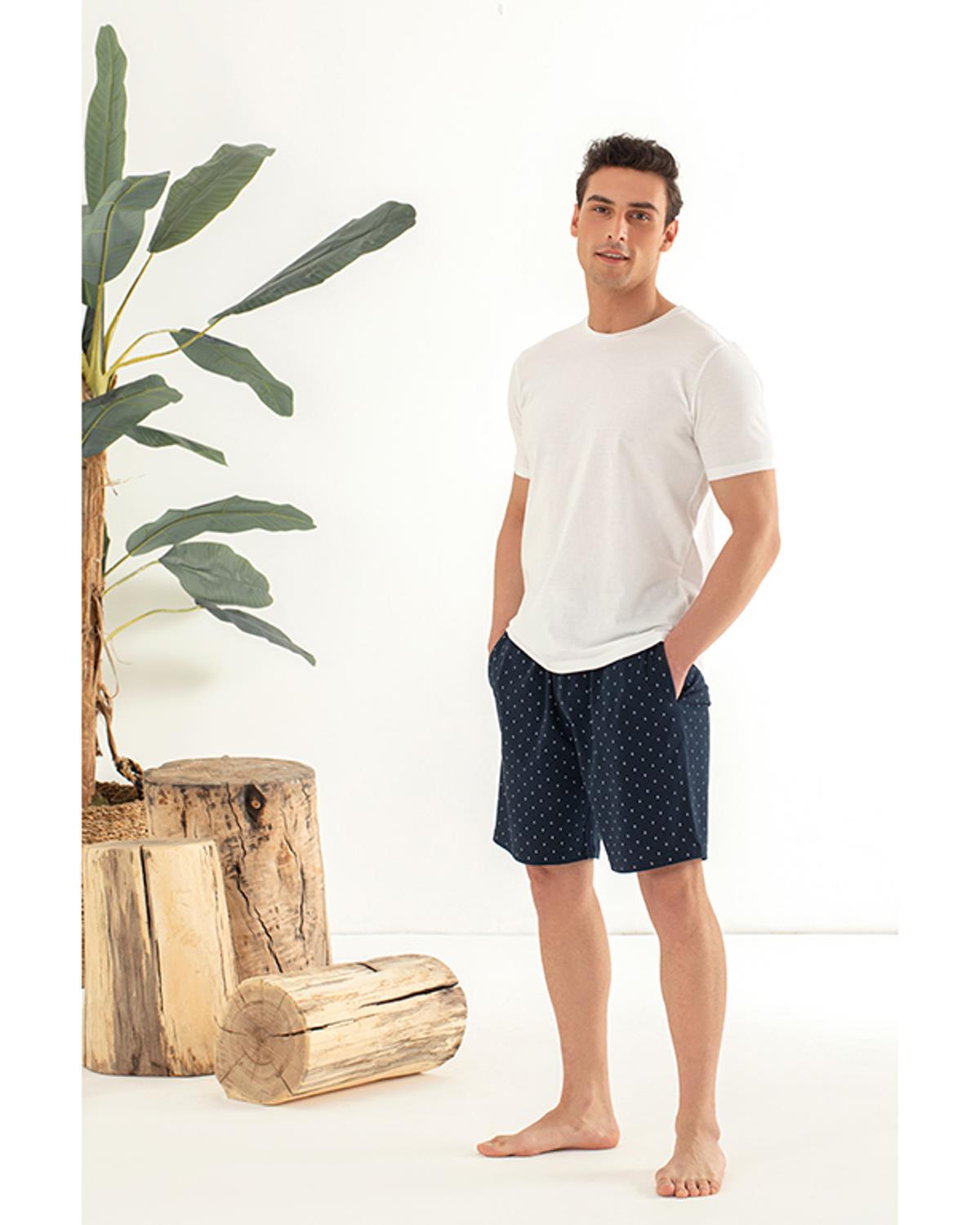 Ocean Комплект Пижама Мъжки, Пенирана Тъкан, Тъмно Синьо, M